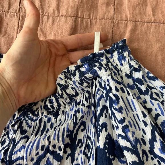 NWOT Lilly Pulitzer Nita Blue and White Off-Shoulder Coverup Dress size XXS - Picture 5 of 11